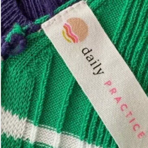 Brand New Daily Practice by Anthropologie Striped Knitted Midi Dress - Picture 10 of 12